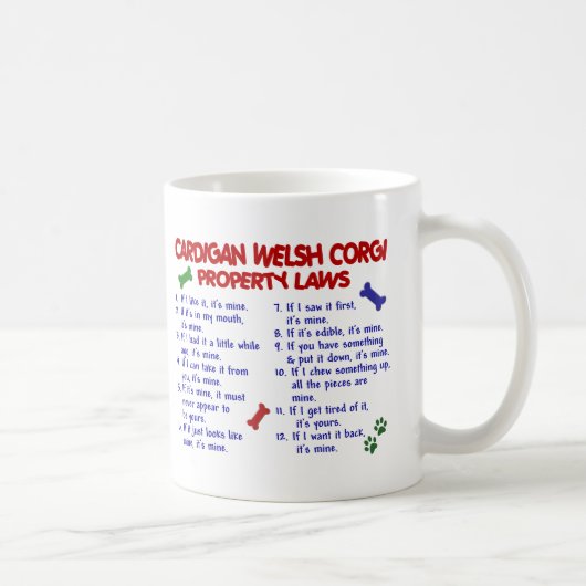 CARDIGAN WELSH CORGI Property Laws 2 Koffiemok (Rechts)
