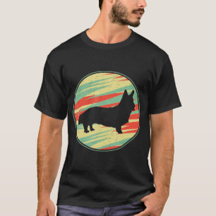 Cardigan Welsh Corgi Retro  Silhouette Cute T-shirt