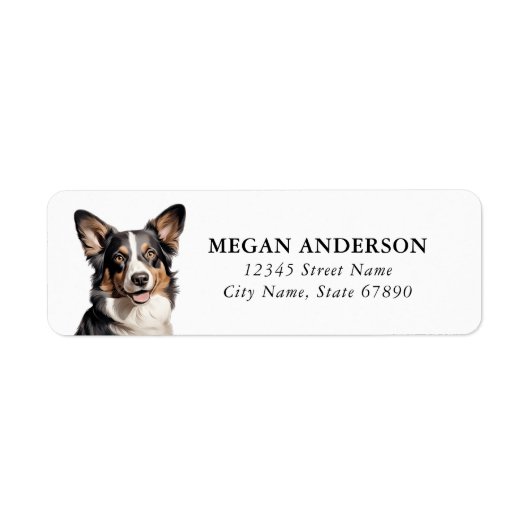 Cardigan Welsh Corgi Return Address Labels (Voorkant)