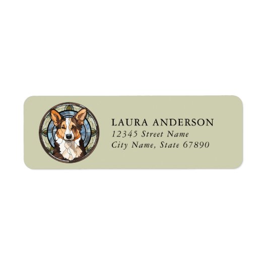 Cardigan Welsh Corgi Return Address Labels (Voorkant)