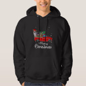 Cardigan Welsh Corgi Ride Rode Vrachtwagen Kerstmi Hoodie (Voorkant)