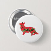 Cardigan Welsh Corgi Ronde Button 5,7 Cm (Voorkant /achterkant)