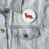 Cardigan Welsh Corgi Ronde Button 5,7 Cm (In situ)