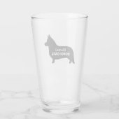 Cardigan Welsh Corgi Silhouette Custom Hondenliefh Glas (Achterkant)
