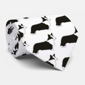 cardigan welsh corgi silhouette stropdas (Opgerold)