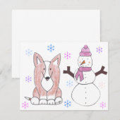 Cardigan Welsh Corgi & Snowman (Voorkant / Achterkant)
