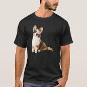 Cardigan Welsh Corgi Sunbril 4 juli Dog T-shirt (Voorkant)