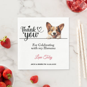 Cardigan Welsh Corgi Trouwreceptie Servet