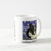 Cardigan Welsh Corgi Van Gogh Sterrennacht Mok (Voorkant rechts)