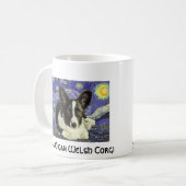 Cardigan Welsh Corgi Van Gogh Sterrennacht Mok (Voorkant links)