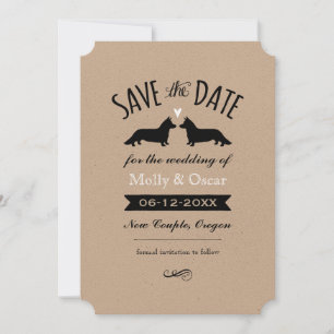 Cardigan Welsh Corgis Bruiloft Save the Date
