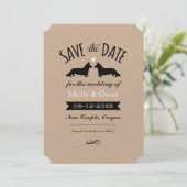Cardigan Welsh Corgis Huwelijks Opslag de Datum Save The Date (Staand voorkant)