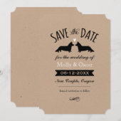 Cardigan Welsh Corgis Huwelijks Opslag de Datum Save The Date (Voorkant / Achterkant)