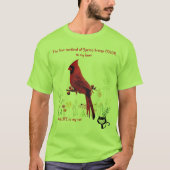 Cardinaal Bird Funny Cat Lover's T-shirt (Voorkant)