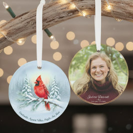 Cardinaal Foto Herinnering Geschenk Op Maat Gemaak Ornament