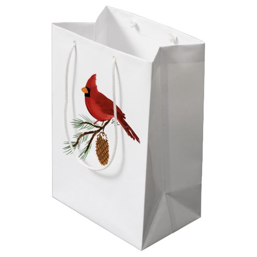 Cardinaal Gift Bag Medium Cadeauzakje (Achterkant Gekanteld)