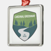Cardinaal Greenway Indiana Metalen Ornament (Links)