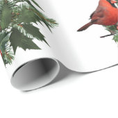 Cardinaal Holly Wrapping Paper Cadeaupapier (Rol Hoek)