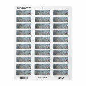Cardinaal Red Bird Winter Forest Scene Etiket (Full Sheet)