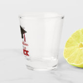 Cardinaal Red Gefeliciteerd College Afstuderen Shot Glas (Rechts)