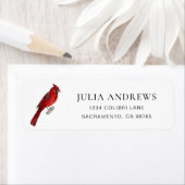 Cardinaal retouradreslabel etiket (Insitu)