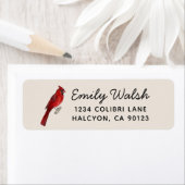 Cardinaal retouradreslabel etiket (Insitu)