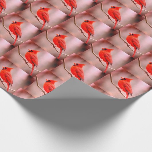 Cardinaal rustprofiel cadeaupapier (Hoek)