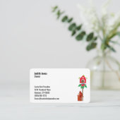 Cardinaal vogelwinterthema Seven Line Custom Visitekaartje (Staand voorkant)