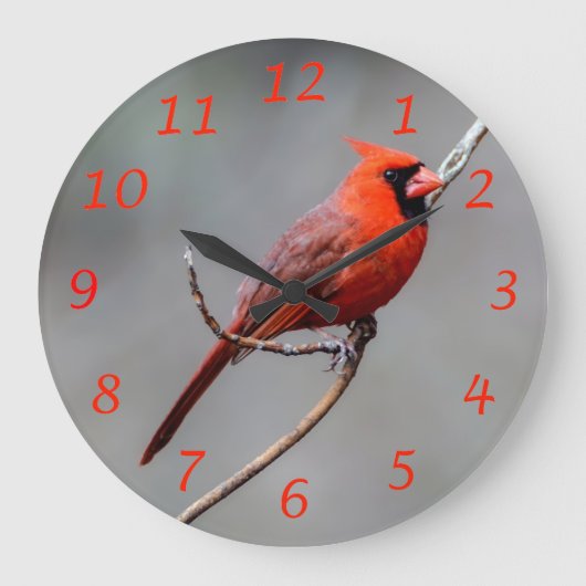 Cardinaal Wall Clock Grote Klok (Voorkant)