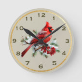 Cardinaal Wall Clock Ronde Klok (Voorkant)