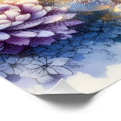 Cardinal at Birdbath Dreamy Garden Ar Perfect Poster (Hoek)