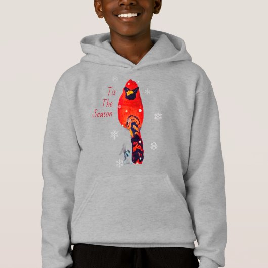 Cardinal Bird In Snowfall (Voorkant)