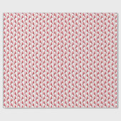 Cardinal Bird Stripes Wrapping Paper Cadeaupapier (Vlak)