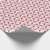 Cardinal Bird Stripes Wrapping Paper Cadeaupapier (Hoek)