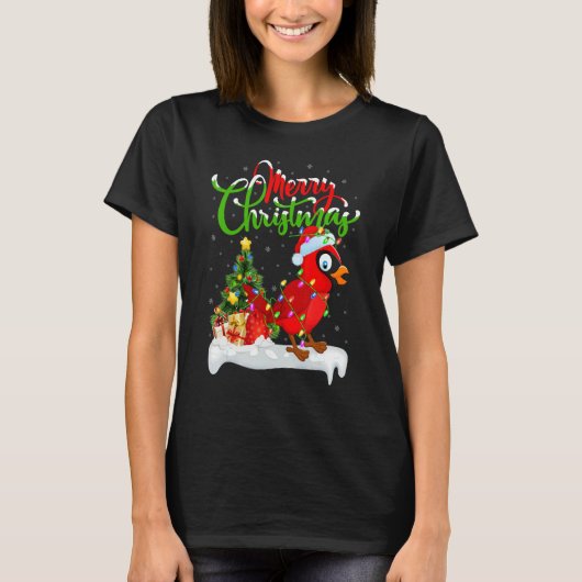 Cardinal Bird  Xmas Decoration Santa Cardinal Chri T-shirt (Voorkant)