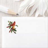 Cardinal Birds Holiday Label (Insitu)