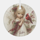 Cardinal Blessings in Quiet Snow Glas Ornament (Voorkant)