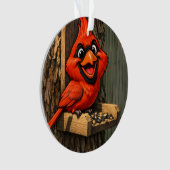 Cardinal Caricature Ornament (voorkant)