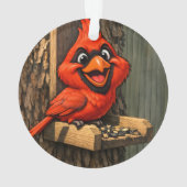 Cardinal Caricature Ornament (achterkant)