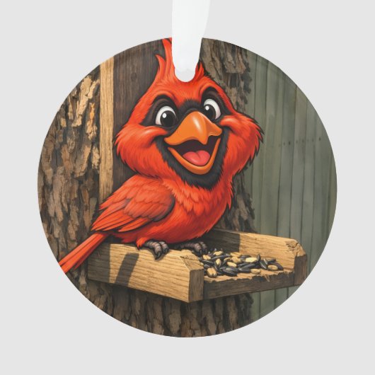 Cardinal Caricature Ornament (voorkant)