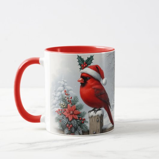 Cardinal Christmas Mug Sublimation Design Mok (Links)