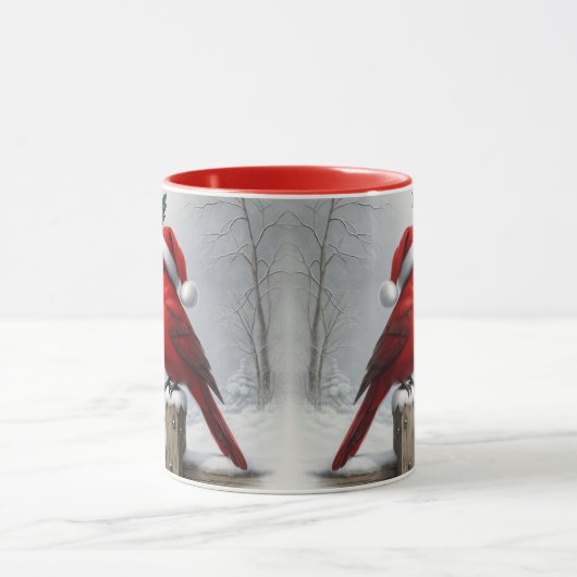 Cardinal Christmas Mug Sublimation Design Mok (Midden)