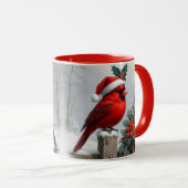 Cardinal Christmas Mug Sublimation Design Mok (Voorkant rechts)