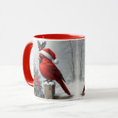 Cardinal Christmas Mug Sublimation Design Mok (Voorkant links)