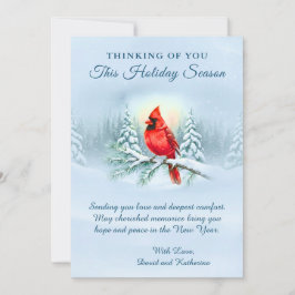 Cardinal Christmas Sympathy Condolence Holiday Kaart