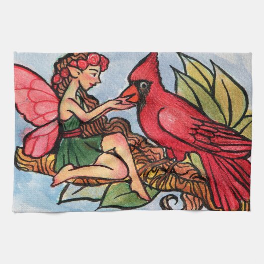 Cardinal Fairy Theedoek (Horizontaal)