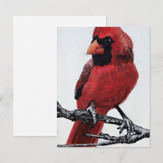 Cardinal feestdagenkaart (Voorkant / Achterkant)