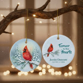 Cardinal Forever In Our Hearts Custom Christmas  Keramisch Ornament