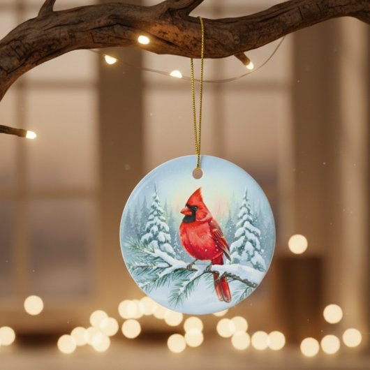 Cardinal Forever In Our Hearts Custom Christmas Keramisch Ornament