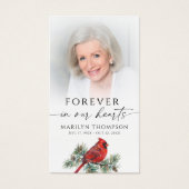 Cardinal Funeral Memorial Photo Prayer Card Visitekaartje (Voorkant)